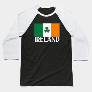 Luv Ireland Shamrock - Irish Flag Design (Green) Baseball T-Shirt